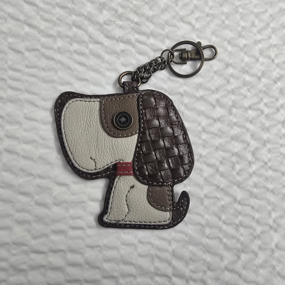 Chala Brown and Cream Dog Keychain